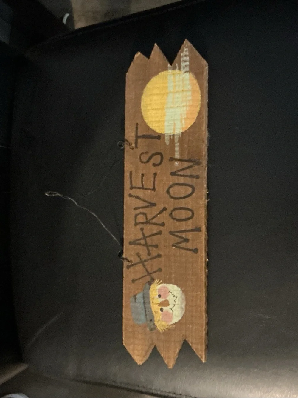 Harvest Moon Rustic Wood Wall Decor - Brown & Yellow